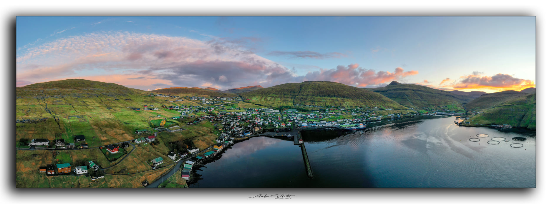 Aerial view of Vestmanna